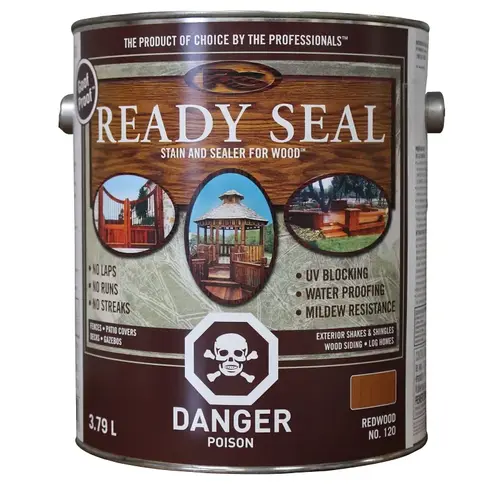 Wood Stain and Sealant, Redwood, 1 gal