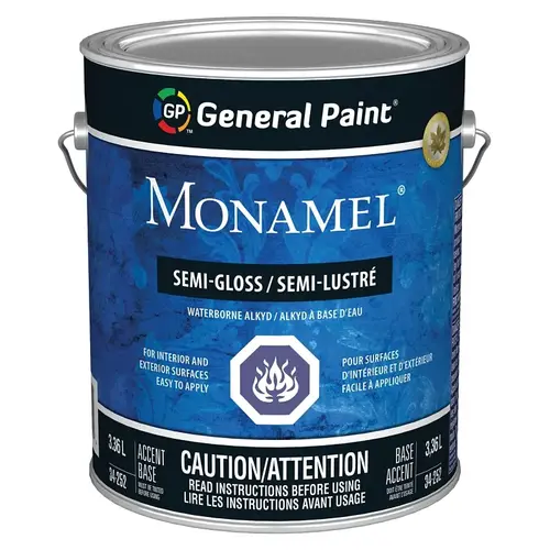 Monamel 34-252-16 Exterior Paint, Semi-Gloss, Accent Base, 1 gal - pack of 4 Monamel 34-252-16 Exterior Paint, Semi-Gloss, Accent Base, 1 gal - pack of 4
