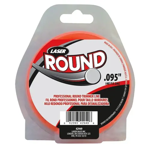 Trimmer Line, 0.095 in Dia, 40 ft L, Nylon, Orange Trimmer Line, 0.095 in Dia, 40 ft L, Nylon, Orange