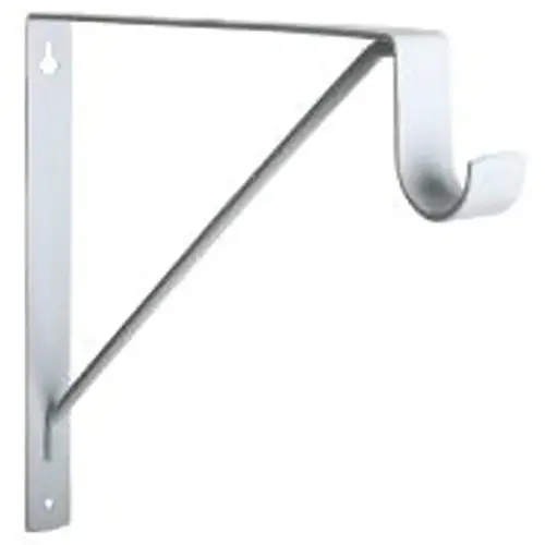 KV 1195 Heavy-Duty Closet Rod and Shelf Bracket, 500 lb, 10 in H, Steel Bright