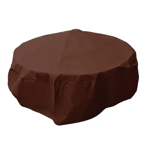 Firepit Cover, 38 in L, 38 in W, Elastic, Dark Brown Firepit Cover, 38 in L, 38 in W, Elastic, Dark Brown