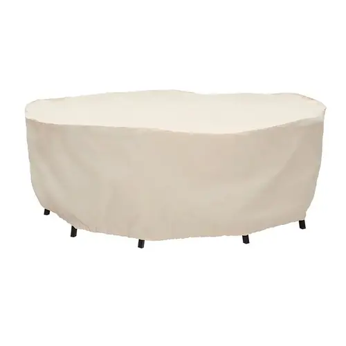Patio Table and Chair Dining Set Cover,Taupe, Round