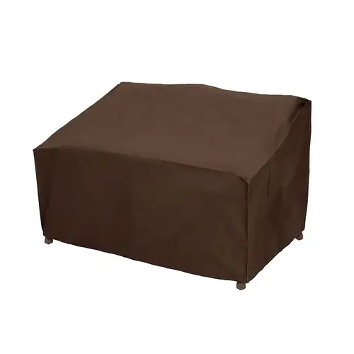 Premium Loveseat Cover, 60 in L, 35 in W, 32 in H, Polyethylene, Brown