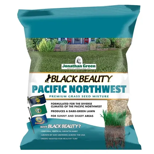 Black Beauty Pacific Northwest Series 10365 Premium Grass Seed Mix, 3 lb Bag Black Beauty Pacific Northwest Series 10365 Premium Grass Seed Mix, 3 lb Bag