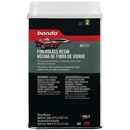 402 Fiberglass Repair Resin, 0.9 qt Can, Liquid, Pungent Organic Yellow 402 Fiberglass Repair Resin, 0.9 qt Can, Liquid, Pungent Organic Yellow