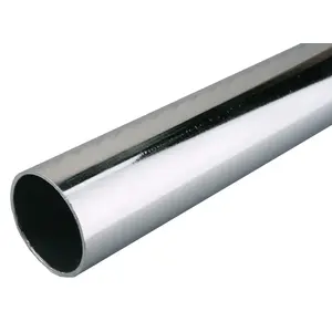 Knape & Vogt 0015-8CH Closet-Pro HD Closet Pole, 1-5/16 in Dia, 96 in L, Steel, Chrome