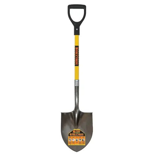Shovel S700 SpringFlex Steel Round Fiberglass Handle Yellow Shovel S700 SpringFlex Steel Round Fiberglass Handle Yellow