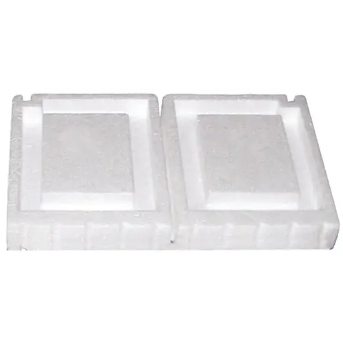 Vent Block Foam Plug, Foam, For: Lawrence, Vent-Air, Norwesco Vents, 1/PR White