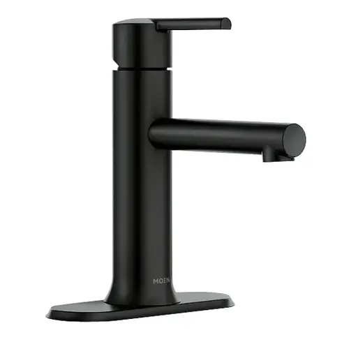 Bathroom Faucet, 1.2 gpm, 1-Faucet Handle, 1, 3-Faucet Hole, Metal, Matte Black, 4 in Faucet Centers Bathroom Faucet, 1.2 gpm, 1-Faucet Handle, 1, 3-Faucet Hole, Metal, Matte Black, 4 in Faucet Centers
