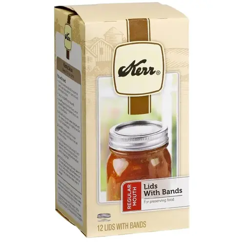Canning Lids and Band, Steel - pack of 12 Canning Lids and Band, Steel - pack of 12
