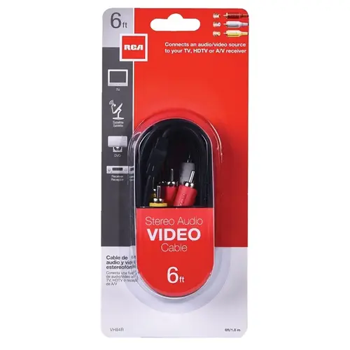 VH84R Dubbing Cable, Black Sheath, 6 ft L VH84R Dubbing Cable, Black Sheath, 6 ft L