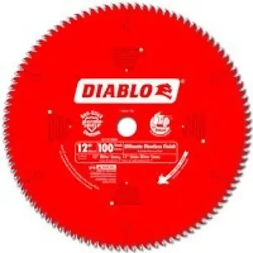 Circular Saw Blade, 12 in Dia, 1 in Arbor, 100-Teeth, Carbide Cutting Edge Circular Saw Blade, 12 in Dia, 1 in Arbor, 100-Teeth, Carbide Cutting Edge