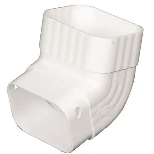Downspout Elbow, Vinyl, White