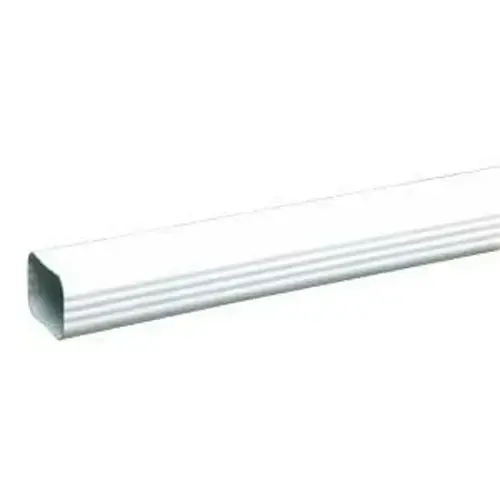 Roofing Gutter, 10 ft L, 3 in W, Vinyl Traditional White