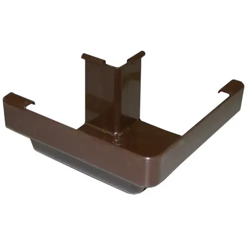 Gutter Outside Corner, Vinyl, Brown