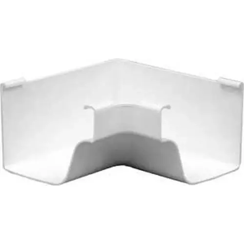 TUFFFLO Gutter Inside Corner, 5 in Gutter, Vinyl, White