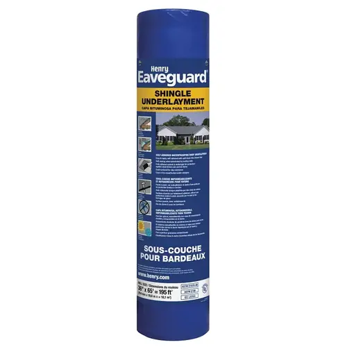 Roofing Underlayment, 65 ft L, 3 ft W, Asphalt