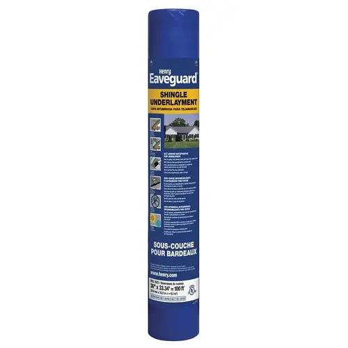 Roofing Underlayment, 33.3 ft L, 3 ft W, Asphalt Roofing Underlayment, 33.3 ft L, 3 ft W, Asphalt