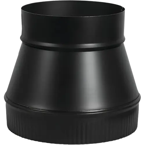 Stove Pipe Increaser, 7 x 8 in, Black, Matte