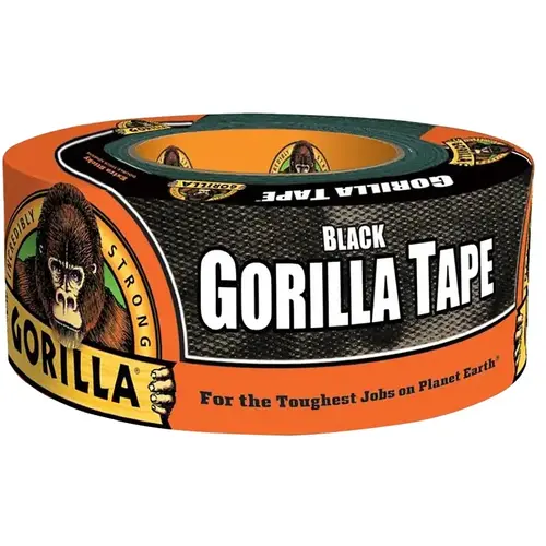 Duct Tape, 10 yd L, 1.88 in W, Cloth Backing, Black Duct Tape, 10 yd L, 1.88 in W, Cloth Backing, Black