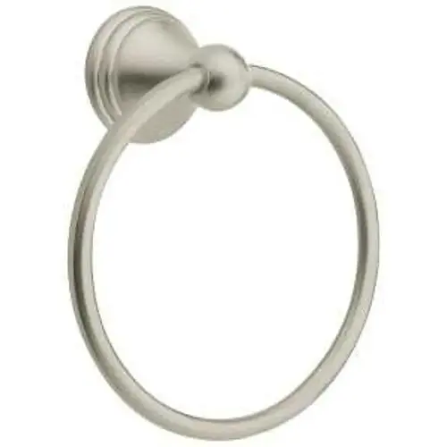 Preston Series Towel Ring, 6-1/4 in Dia Ring, 22 lb, Brass/Zinc, Brushed Nickel, Screw Mounting Preston Series Towel Ring, 6-1/4 in Dia Ring, 22 lb, Brass/Zinc, Brushed Nickel, Screw Mounting