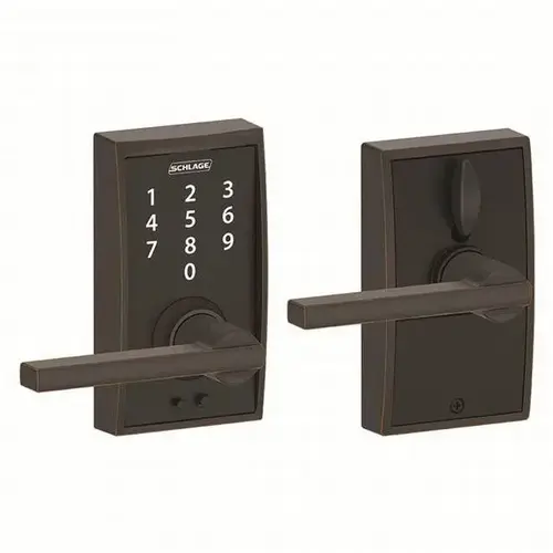 Century with Latitude Lever Keyless Touch Lever Lock with 16211 Latch and 10063 Strike Aged Bronze Finish Century with Latitude Lever Keyless Touch Lever Lock with 16211 Latch and 10063 Strike Aged Bronze Finish