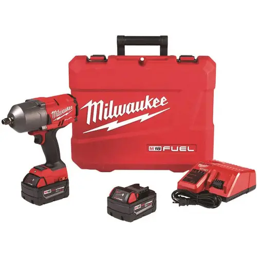 Impact Wrench, Battery Included, 18 V, 5 Ah, 1/2 in Drive, 2100 ipm, 1750 rpm Speed Red Impact Wrench, Battery Included, 18 V, 5 Ah, 1/2 in Drive, 2100 ipm, 1750 rpm Speed Red