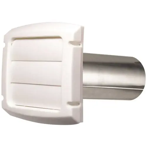4 in. Louvered Vent Hood in White