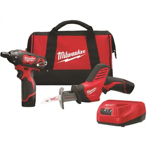 M12 12-Volt Lithium-Ion Cordless Screwdriver/HACKZALL Combo Kit (2-Tool) with Two 1.5 Ah Batteries, Charger and Tool Bag Red M12 12-Volt Lithium-Ion Cordless Screwdriver/HACKZALL Combo Kit (2-Tool) with Two 1.5 Ah Batteries, Charger and Tool Bag Red