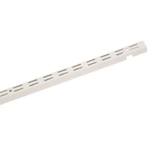 ShelfTrack 60 in. L White Standard Support Bracket Shelf Tracks, Shelving Hardware ShelfTrack 60 in. L White Standard Support Bracket Shelf Tracks, Shelving Hardware