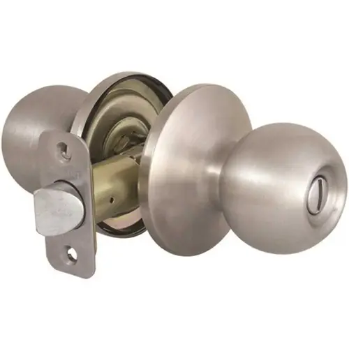 Saturn Stainless Steel Privacy Bed/Bath Door Knob Saturn Stainless Steel Privacy Bed/Bath Door Knob