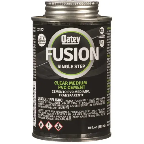 Fusion One-Step 10 oz. Clear PVC Cement