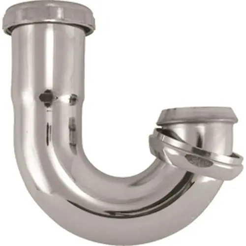 1-1/2 in. x 1-1/2 in. 17-Gauge Brass J Bend Trap without Cleanout, Chrome