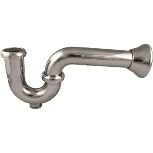 P-TRAP WITH CLEANOUT AND DEEP FLANGE, 1-1/2 IN., 17-GAUGE CHROME