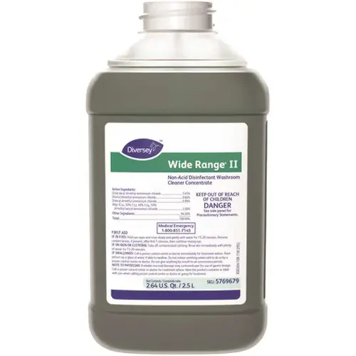 84.5 oz. Wide Range II Non-Acid Disinfectant Washroom Cleaner, J-Fill, Concentrate 84.5 oz. Wide Range II Non-Acid Disinfectant Washroom Cleaner, J-Fill, Concentrate