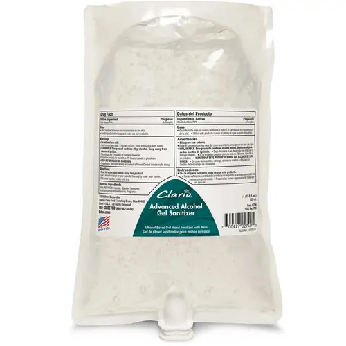 Advanced Alcohol Gel Sanitizer Clear