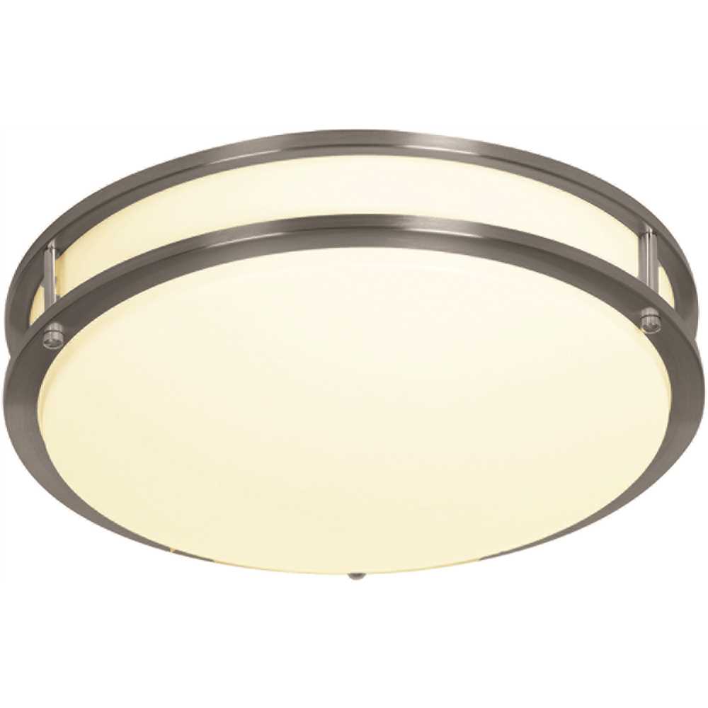 EnviroLite EV1412C3C-35 12 in. Brushed Nickel Integrated LED Selectable CCT Round Flush Mount Light