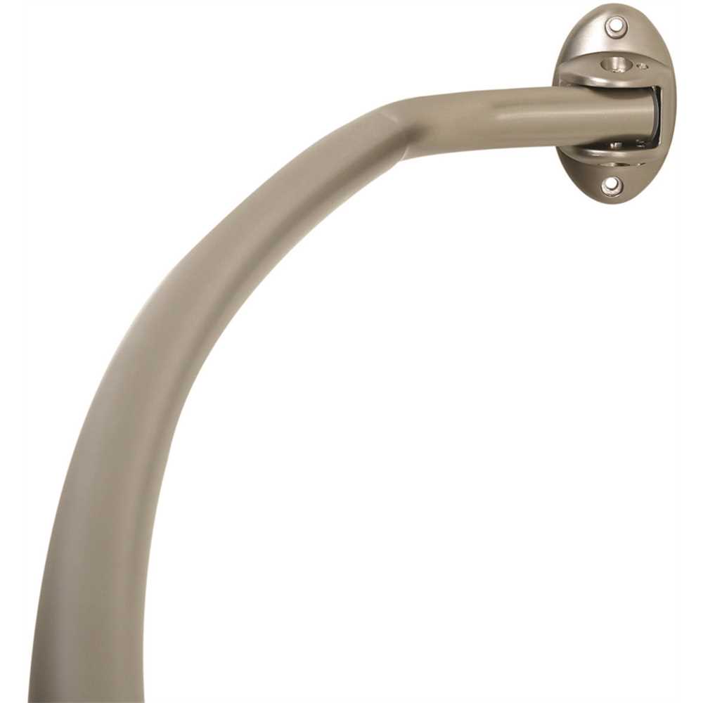 Seasons 35607BNHDS Adjustable Curved Shower Rod Exposed Mount Bracket - Brushed NICKEL