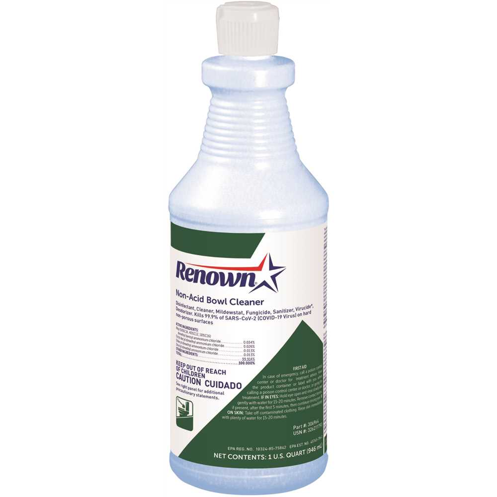 Renown HD1793-12HDSP Non-Acid Bowl Cleaner, 32 oz. Blue - pack of 12