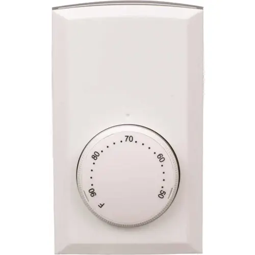 T521 Mechanical Single Pole Wall Thermostat, 22a, White T521 Mechanical Single Pole Wall Thermostat, 22a, White