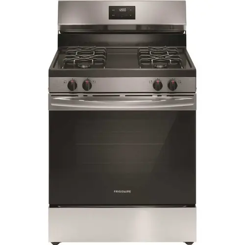 30-in 4 Burners 5.1-cu ft Freestanding Gas Range (Stainless Steel) 30-in 4 Burners 5.1-cu ft Freestanding Gas Range (Stainless Steel)