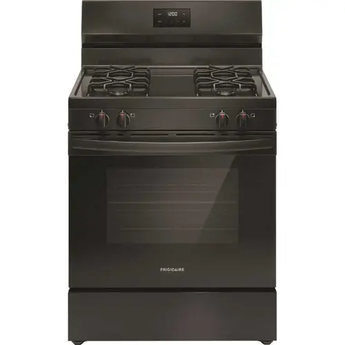 30-in 4 Burners 5.1-cu ft Freestanding Natural Gas Range (Black) 30-in 4 Burners 5.1-cu ft Freestanding Natural Gas Range (Black)