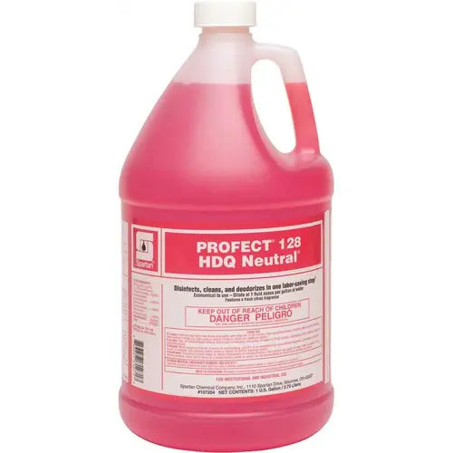 Profect 128 Hdq Neutral 1oz Neutral Disinfectant W/ Dye/frag Red - pack of 4