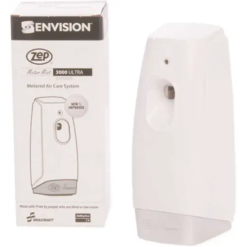 Zep Meter Mist Odor Control Dispenser 3.25"x 3.63" X 10.5" White Zep Meter Mist Odor Control Dispenser 3.25"x 3.63" X 10.5" White