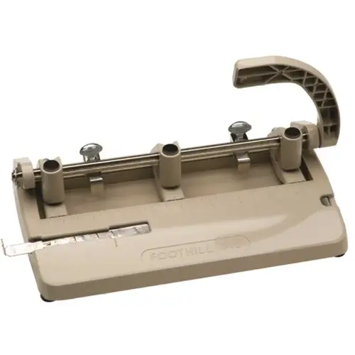 Heavy-Duty Three-Hole Punch, 13/32 Holes, Black