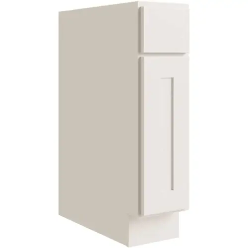 Luxor 15" Base Cabinet, 1 Pull Out, Right Hinge, Shaker White Luxor 15" Base Cabinet, 1 Pull Out, Right Hinge, Shaker White