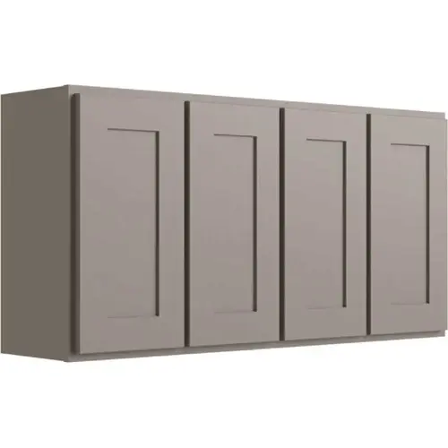 Luxor 4-Door Wall Cabinet, 48"w X 24"h X 12"d, Shaker Misty Grey Luxor 4-Door Wall Cabinet, 48"w X 24"h X 12"d, Shaker Misty Grey