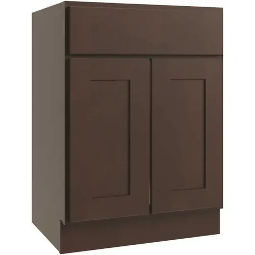 Luxor 24" 2-Door Sink Base Cabinet, Shaker Espresso Luxor 24" 2-Door Sink Base Cabinet, Shaker Espresso
