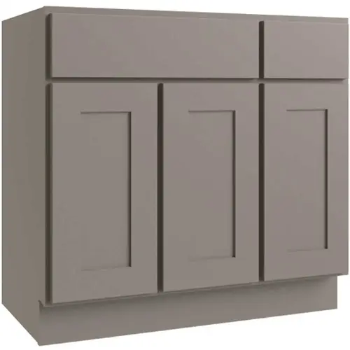 Luxor Vanity Base Cabinet, 42"w X 32.5"h X 21"d, Shaker Misty Grey Luxor Vanity Base Cabinet, 42"w X 32.5"h X 21"d, Shaker Misty Grey