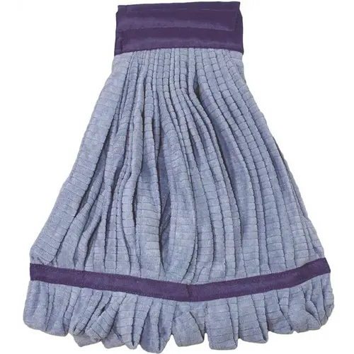 Microfiber Tube Mop Head With Canvas Headband Medium In Blue